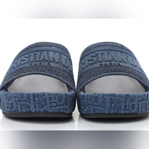 Christian Dior  Denim Platform Sandal Made in Italy Size 41 US Size 10 Like New - Picture 5 of 12